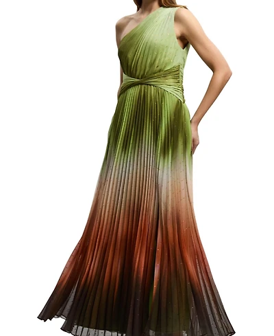 Karen Millen Women's Ombre One Shoulder Maxi Dress