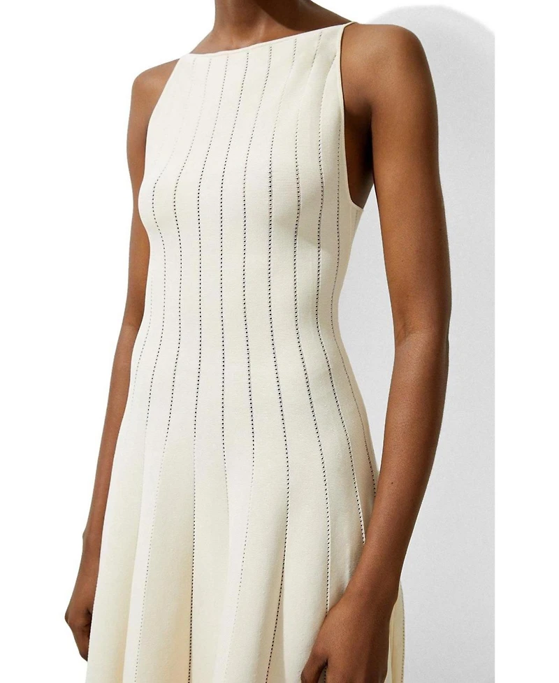 Karen Millen Women's Sheer Knit Mini Dress