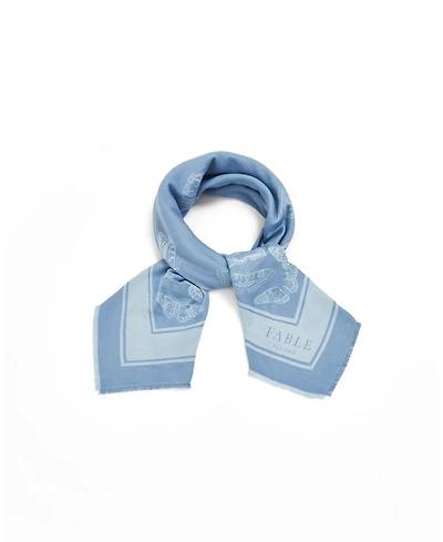 Fable England Women's Butterfly Jacquard Square Scarf