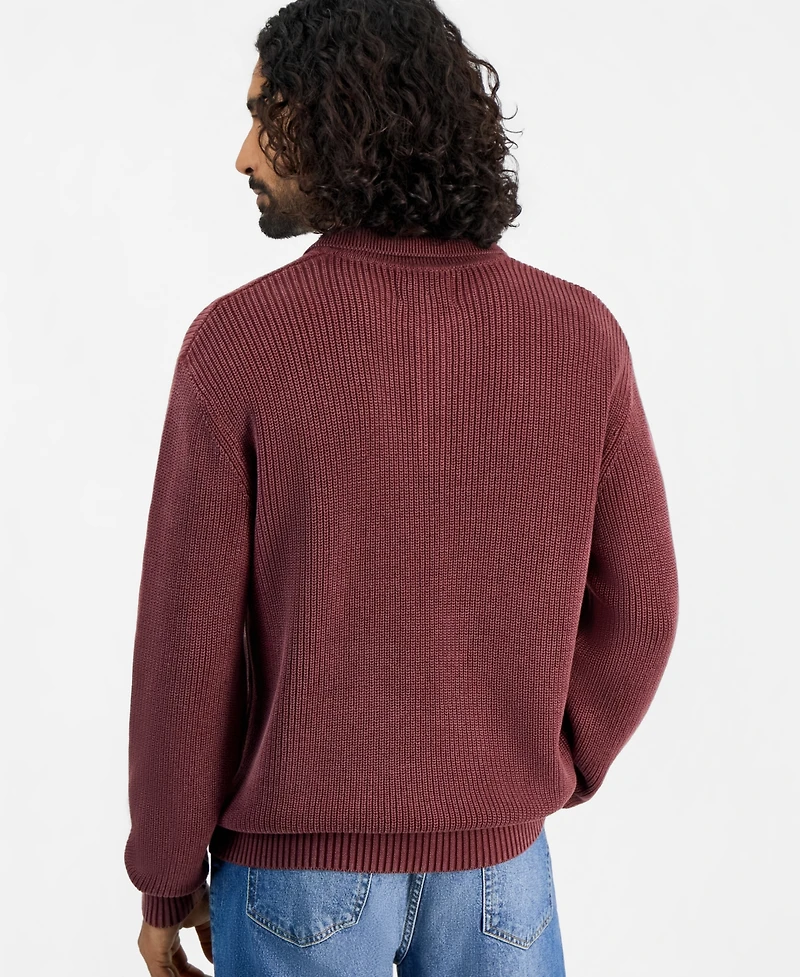 Sun + Stone Men's Long-Sleeve Cotton Polo Sweater, Macy's Exclusive