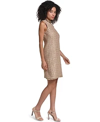 Karl Lagerfeld Paris Women's Metallic Tweed Sheath Dress