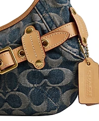 Coach Belted Ergo Signature Loved Denim Small Shoulder Handbag