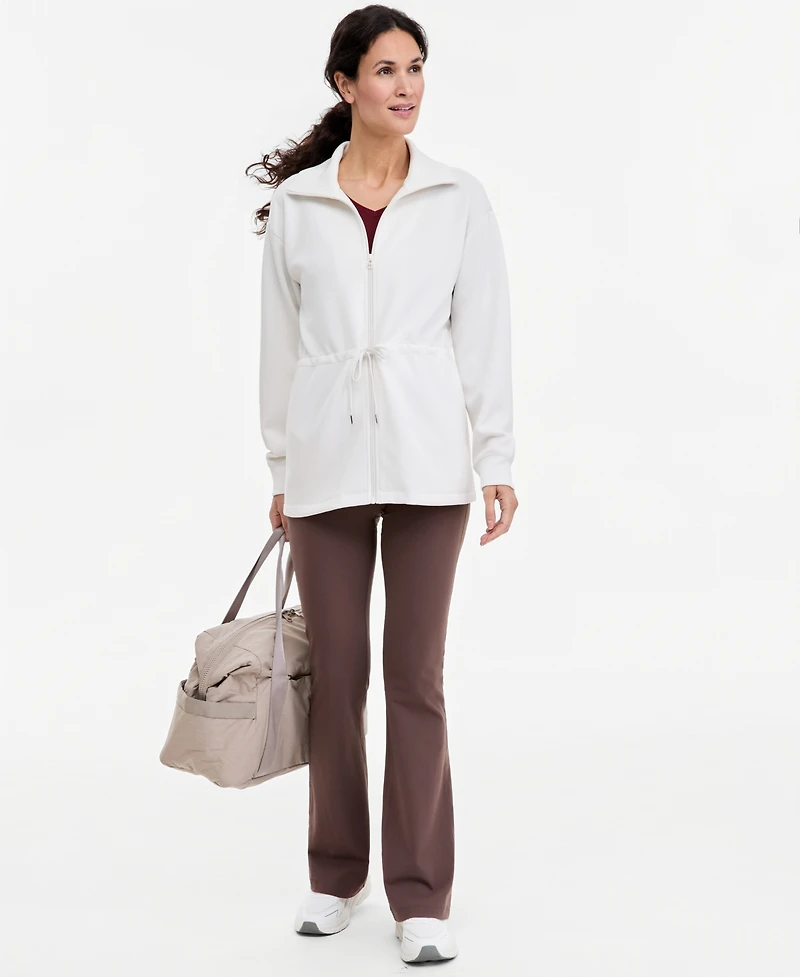 Id Ideology Women's Butter-Soft Tie-Waist Full-Zip Jacket, Macy's Exclusive