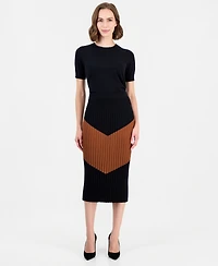 T Tahari Women's Pull-On High-Waisted Midi Skirt