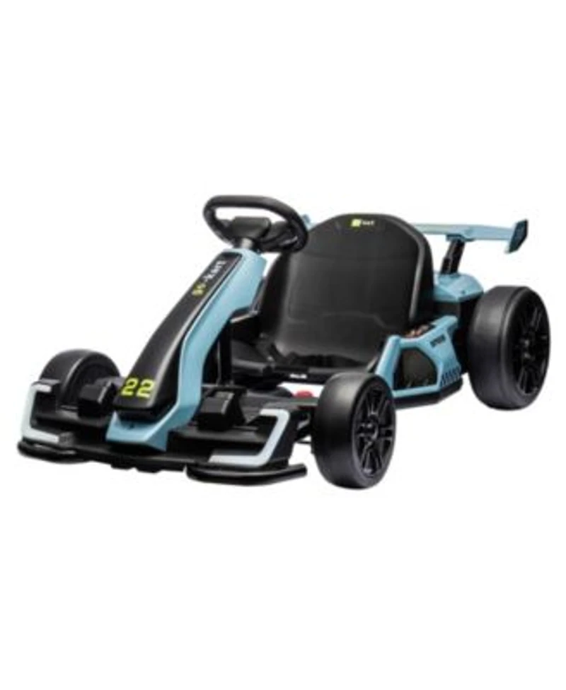 Homfan 24v Go Kart Dual 150w 300w Motors Adjustable Seat Drift Sport Modes Big Battery Eva Tires Led Lights Up To 8mph