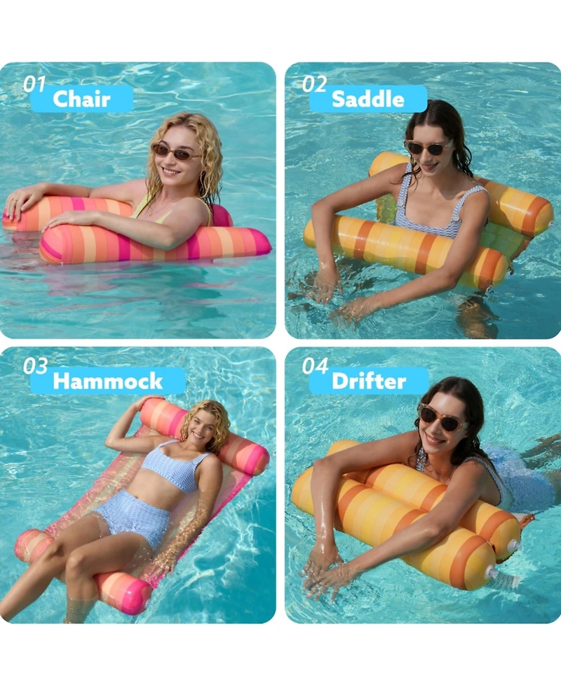 Aofar 3 Pack Inflatable Pool Floats Water Hammock Lounges