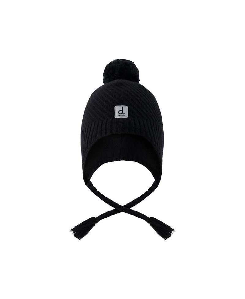 Deux par Deux Kids & Baby Little and Big Unisex 5- 16 Winter Peruvian Knit Hat with Pompom