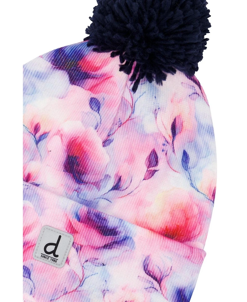 Deux par Deux Little and Big Girl's (5-14) Winter Knit Pompom Hat