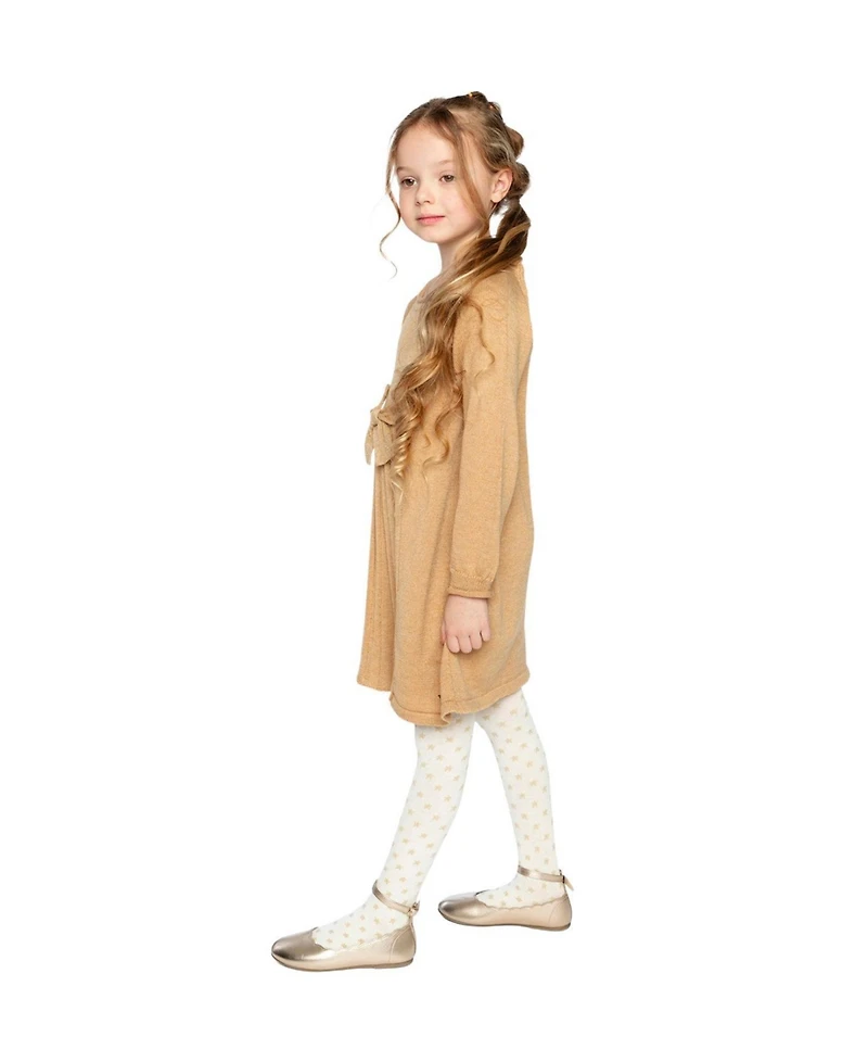 Deux par Toddler Girls 2T - 5T Knitted Dress Cinnamon