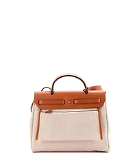 Pre-Owned HERMES 31 Herbag Zip Pegase Pop Toile and Leather
