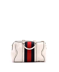 Pre-Owned Gucci Medium Vintage Web Boston Bag Leather