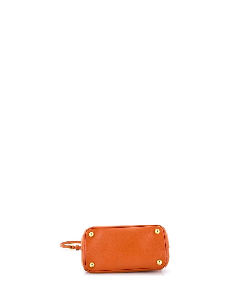 Pre-Owned Prada Mini Double Zip Lux Tote Saffiano Leather