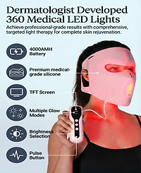 Lovery 4D Led Light Therapy Mask with Near-Infrared Light Anti aging Skin Rejuvenation