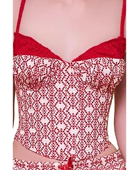 Pcfg Women's The Broderie Anglaise Edit Embroidered Bodice Corset Top