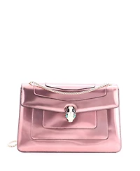 Pre-Owned Bvlgari Medium Serpenti Forever Shoulder Bag Metallic Leather