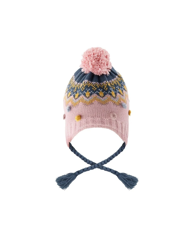 Deux par Deux Little and Big Girl (5-14) Winter Peruvian Knit Hat with Pompom