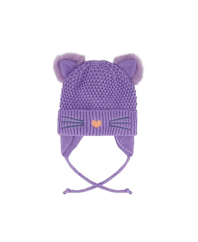 Deux par Little and Big Girl (5-14) Winter Knit Hat with Ears