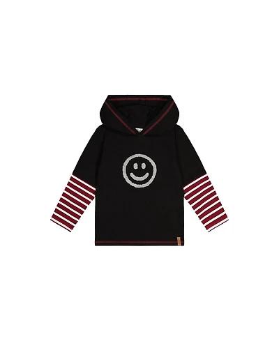 Deux par Little and Big Boy 6-12Y Fake Double Sleeve Hooded Shirt