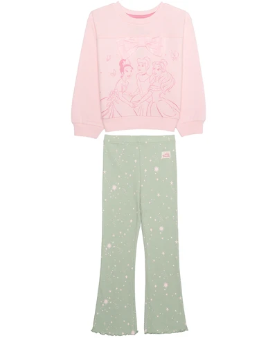 Disney Girls' 2T-6X Long-Sleeve Sweatshirt and Pants, 2-Piece Set