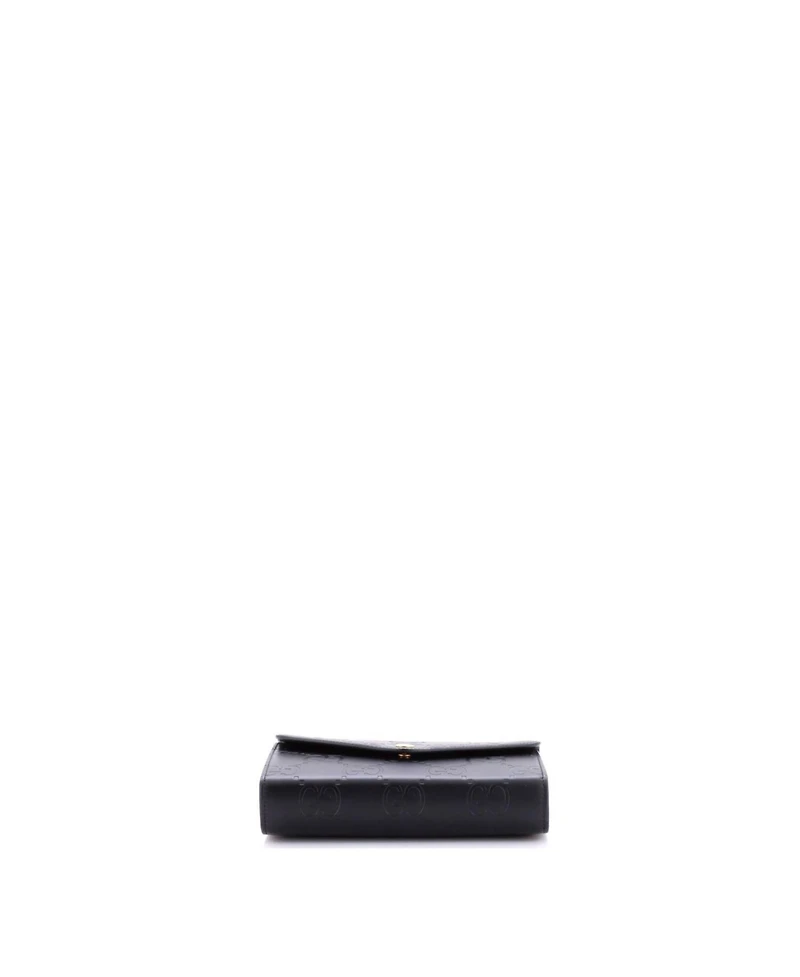 Pre-Owned Gucci Envelope Wallet on Chain Guccissima Leather