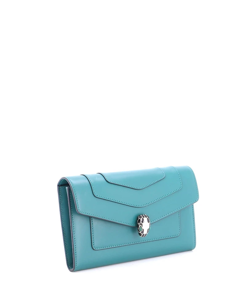 Pre-Owned Bvlgari Serpenti Forever Wallet Leather