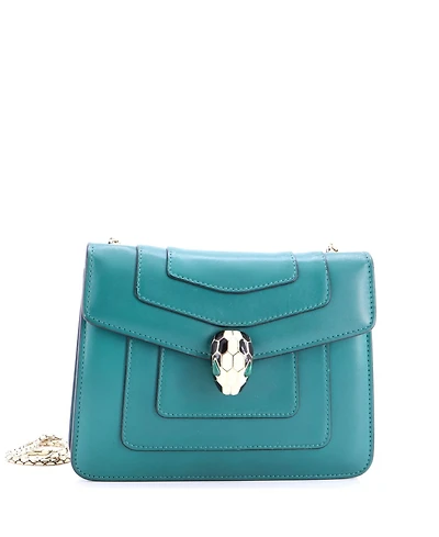 Pre-Owned Bvlgari Serpenti Forever Square Shoulder Bag Leather