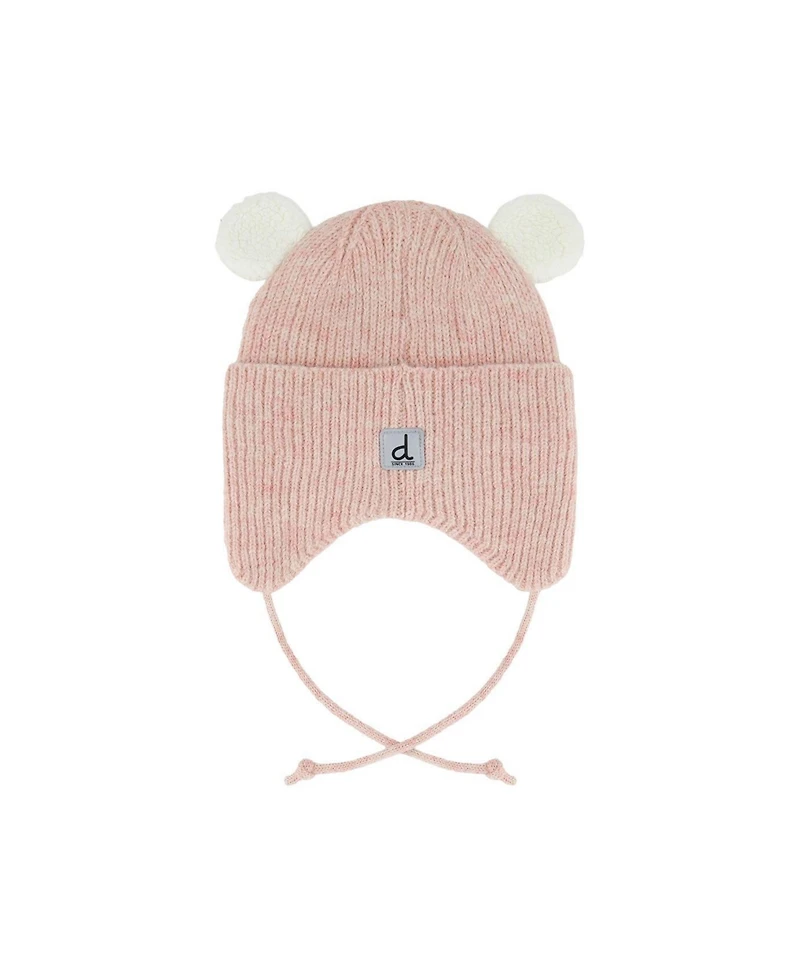 Deux par Deux Baby Girl 3-24 Months Winter Knit Hat with Ear Flaps and Ears