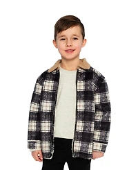 Deux par Deux Little and Big Boy 6-12 Brushed Plaid Zipped Jacket