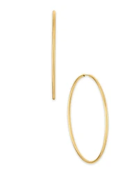 Macy's Polished Continuous Hoop Earrings in 10k Yellow Gold