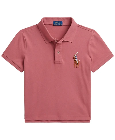Polo Ralph Lauren Girls' 7-16 Boxy Big Pony Stretch Short-Sleeve Shirt