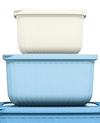 Art & Cook 8-Pc. Rectangle Bowl Set with Lids