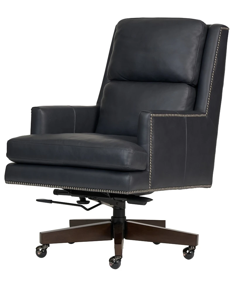Edwin 42" Leather Five Star Base Desk Chair