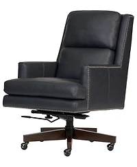 Edwin 42" Leather Five Star Base Desk Chair