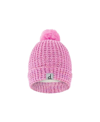 Deux par Deux Kids & Baby Toddler Girl 2-4 Winter Knit Hat with Pompom