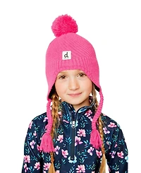 Deux par Deux Little and Big Girl (5-16) Winter Peruvian Knit Hat with Pompom