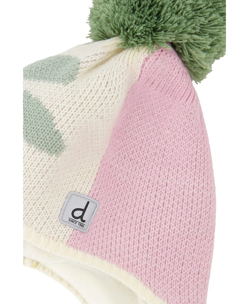 Deux par Deux Toddler Girl (2-4) Winter Peruvian Knit Hat with Pompom