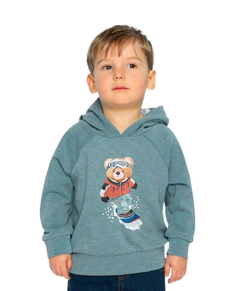 Deux par Little and Big Boy 6-8 Years Hoodie with Screenprint