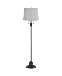 360 Lighting Dyna Floor Lamp with Gunsmoke Scallop Shade