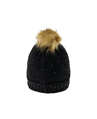 Deux par Deux Toddler Girl (2-4)Winter Knit Hat with Pompom