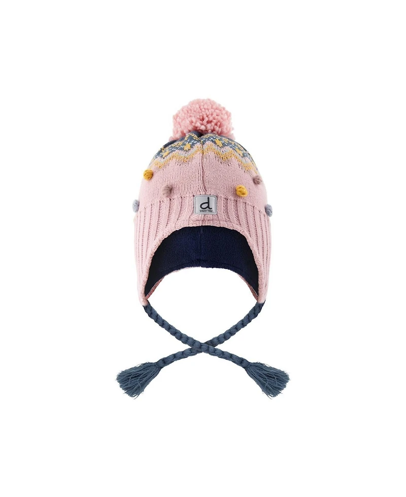 Deux par Deux Toddler Girls' (2-4) Winter Peruvian Knit Hat