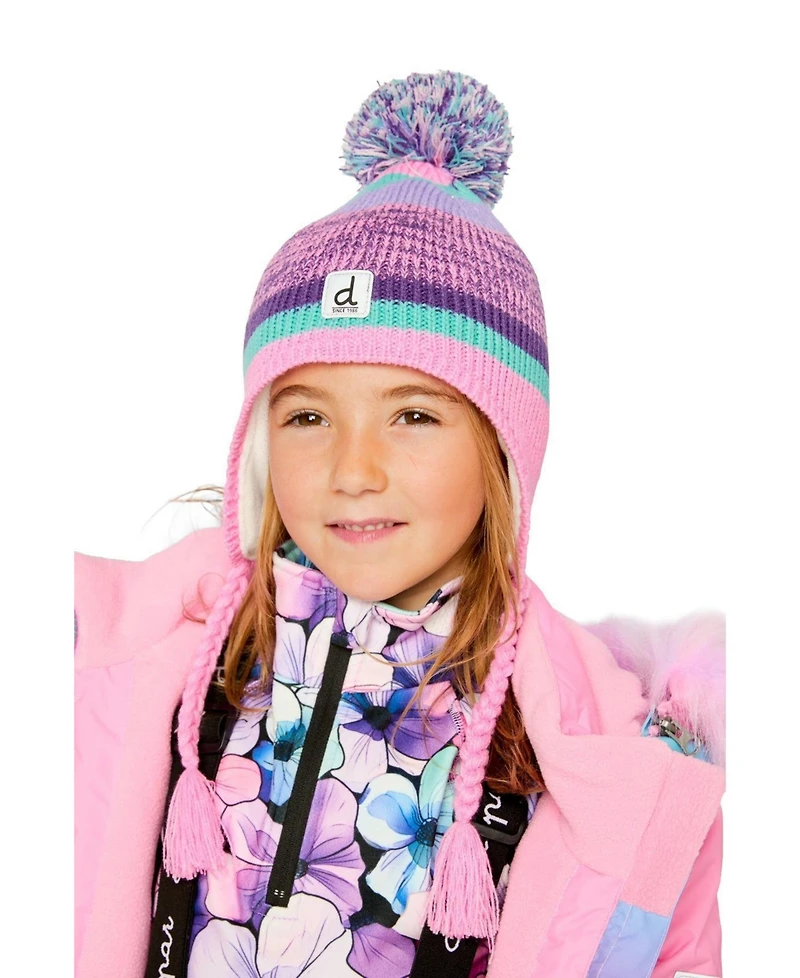 Deux par Deux Toddler Girl's (2-4) Winter Peruvian Knit Hat with Pompom Gradient