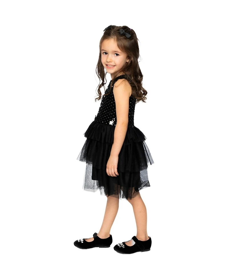 Deux par Toddler Girls' (2T-5T) Bi-Material Sleeveless Dress