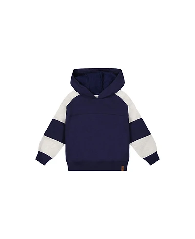 Deux par Deux Toddler Boys 2T-5T Hooded Striped Fleece Cardigan
