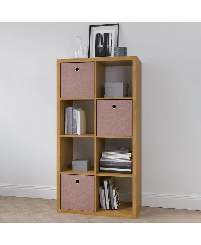flynama 8-Cube Open Back Storage Bookcase Vertical Horizontal Dual Use Rack