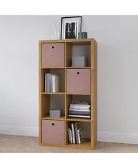 flynama 8-Cube Open Back Storage Bookcase Vertical Horizontal Dual Use Rack