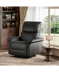 gaomon Recliner Chair, 360degree(s) Swivel Rocker Glider Nursery Chair with Padded Armrest and Deep Seat, Pu Leather Reclining Sofa Chair