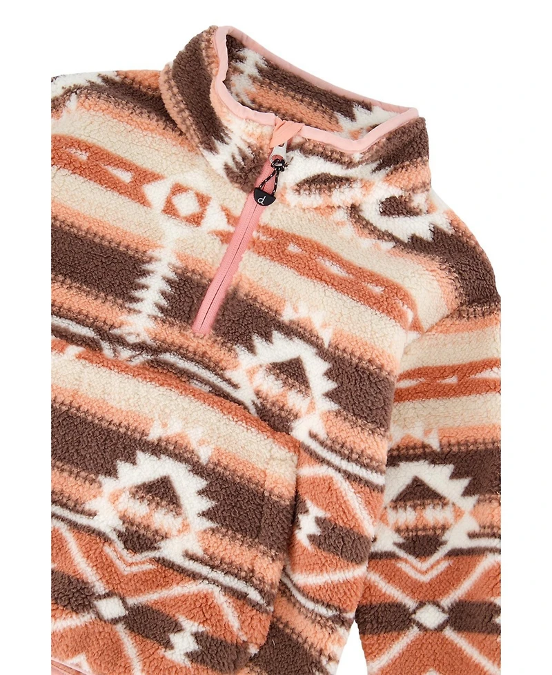 Deux par Toddler Girls (2-5)Mid-Season Plush Pullover Jacket Aztec
