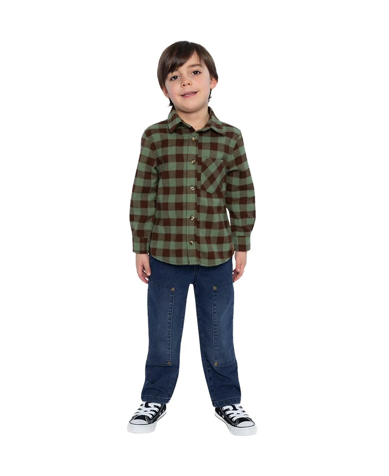Deux par Boys' (6-12) Brushed Flannel Shirt