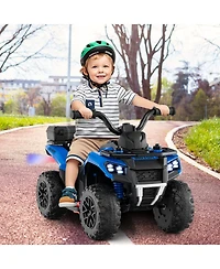 Slickblue Kids Ride-On Atv 6V with Spray, Music and Rear Storage Box