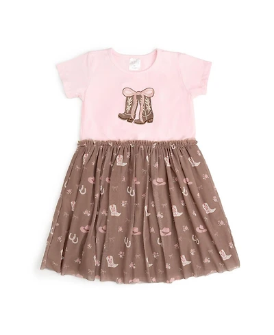 Sweet Wink Toddler Girls (2T-4T) Howdy Darling Western Short Sleeve Tutu Dress